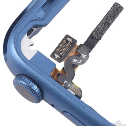 For Apple Watch Series 7 41MM LTE Aluminium Alloy Middle Frame Bezel Plate with Crown Spin Axis Flex Cable(Blue) by buy2fix