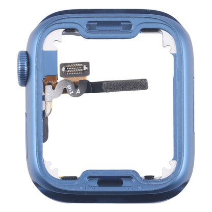 For Apple Watch Series 7 45MM LTE Aluminium Alloy Middle Frame Bezel Plate with Crown Spin Axis Flex Cable(Blue) by buy2fix