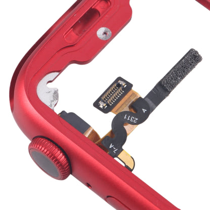 For Apple Watch Series 7 / 8 / 9 41MM LTE Aluminium Alloy Middle Frame Bezel Plate with Crown Spin Axis Flex Cable(Red) by buy2fix