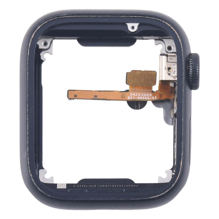 For Apple Watch Series 7 / 8 / 9 45MM LTE Aluminium Alloy Middle Frame Bezel Plate with Crown Spin Axis Flex Cable(Midnight) - Middle Frame by buy2fix | Online Shopping UK | buy2fix