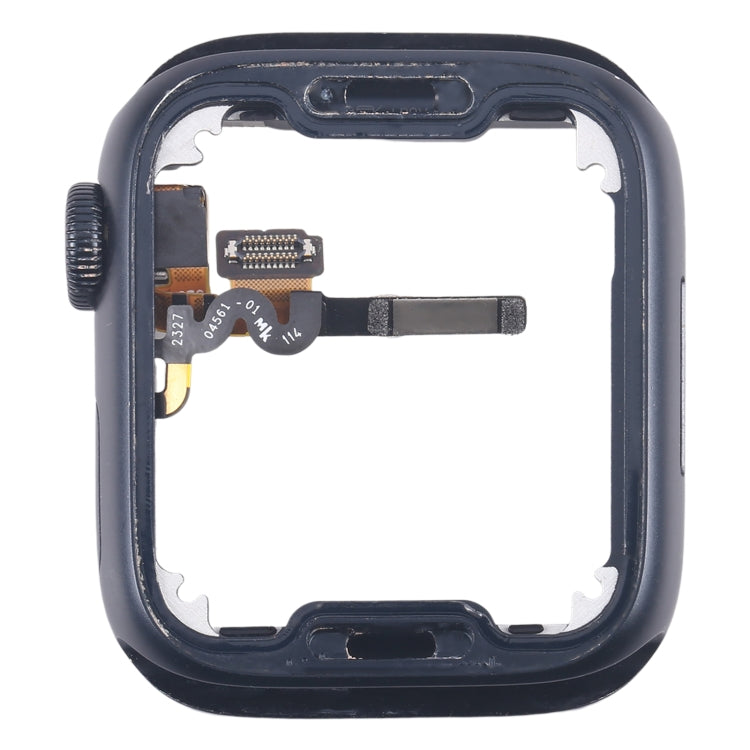 For Apple Watch Series 7 / 8 / 9 45MM LTE Aluminium Alloy Middle Frame Bezel Plate with Crown Spin Axis Flex Cable(Midnight) - Middle Frame by buy2fix | Online Shopping UK | buy2fix