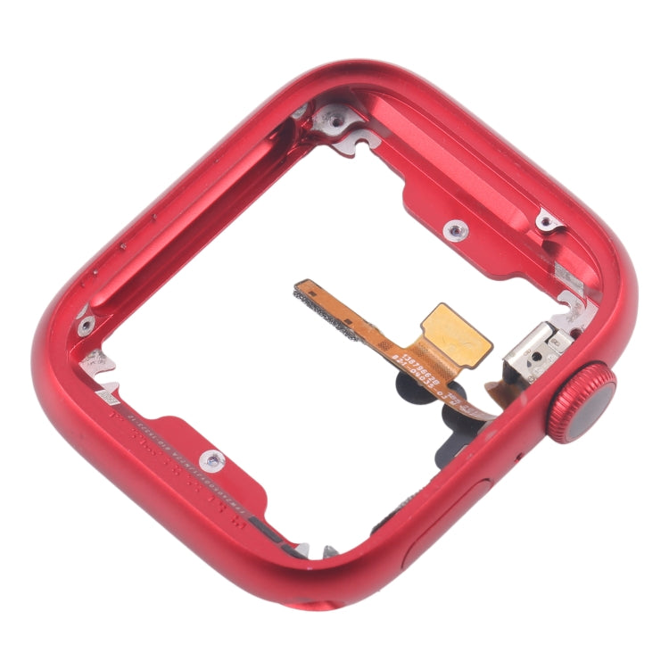 For Apple Watch Series 7 / 8 / 9 45MM LTE Aluminium Alloy Middle Frame Bezel Plate with Crown Spin Axis Flex Cable(Red) by buy2fix