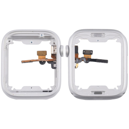 For Apple Watch Series  8 / 9 41MM GPS Aluminium Alloy Middle Frame Bezel Plate with Crown Spin Axis Flex Cable(Silver)