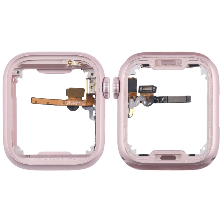For Apple Watch Series 9 41MM GPS Aluminium Alloy Middle Frame Bezel Plate with Crown Spin Axis Flex Cable(Pink) by buy2fix