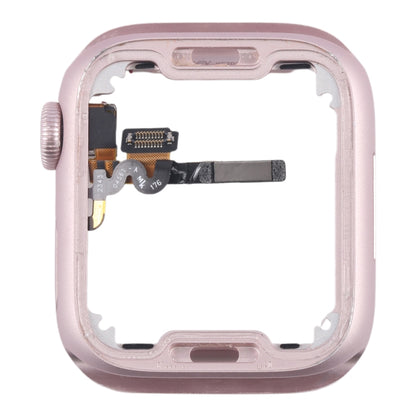 For Apple Watch Series 9 41MM GPS Aluminium Alloy Middle Frame Bezel Plate with Crown Spin Axis Flex Cable(Pink) by buy2fix