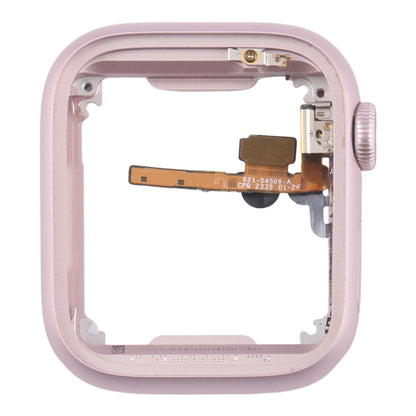 For Apple Watch Series 9 45MM GPS Aluminium Alloy Middle Frame Bezel Plate with Crown Spin Axis Flex Cable(Pink) - Middle Frame by buy2fix | Online Shopping UK | buy2fix