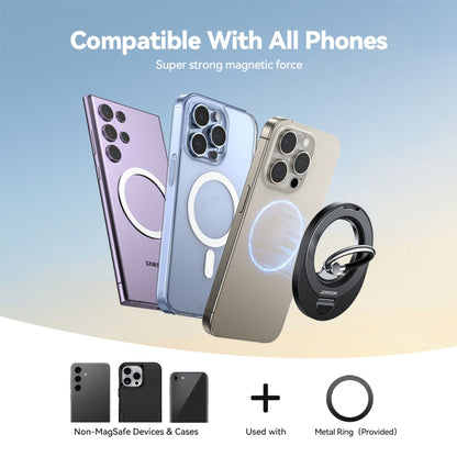 JOYROOM JR-ZS420 Rotatable Foldable Magnetic Mobile Phone Ring Holder(Black) - Ring Holder by JOYROOM | Online Shopping UK | buy2fix