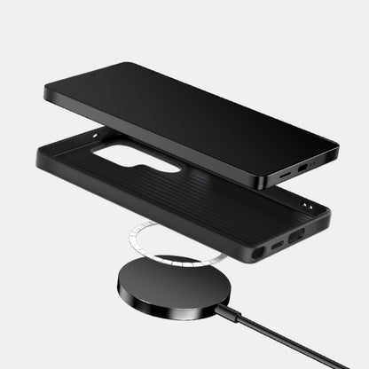 For Samsung Galaxy S25+ 5G / S24+ 5G ABEEL C Carbon Fiber Series 6D Micro Relief MagSafe Phone Case(Black Grey) by buy2fix
