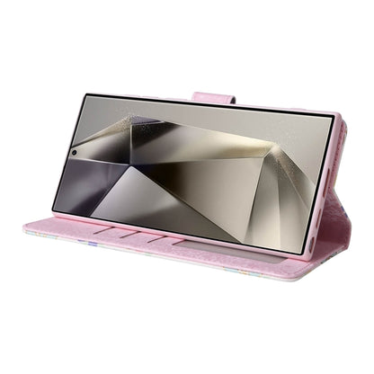 For Samsung Galaxy S25 Ultra 5G Bronzing Painting RFID Leather Phone Case(Bloosoming Flower) by buy2fix