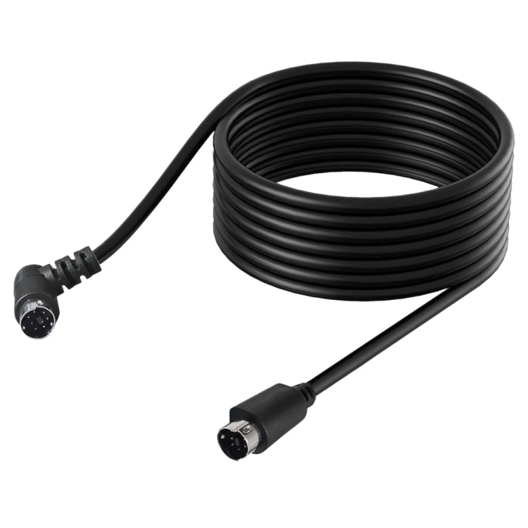 Mini DIN 7 Pin S-Video Core Audio / Video Cable, Length:1.8m(Straight to Elbow) - Cables by buy2fix | Online Shopping UK | buy2fix