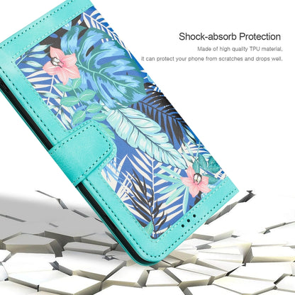 For Samsung Galaxy S25 5G Floral Pattern Leather Phone Case with Lanyard(Green) by buy2fix