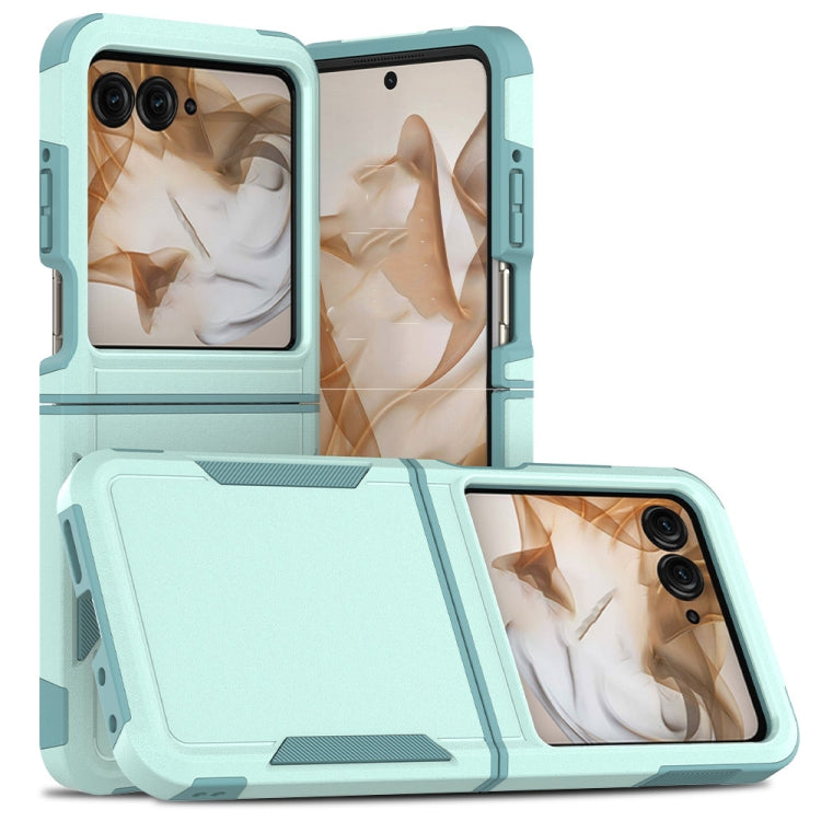 For Motorola Razr 50 2 in 1 PC + TPU Phone Case(Light Green) by buy2fix