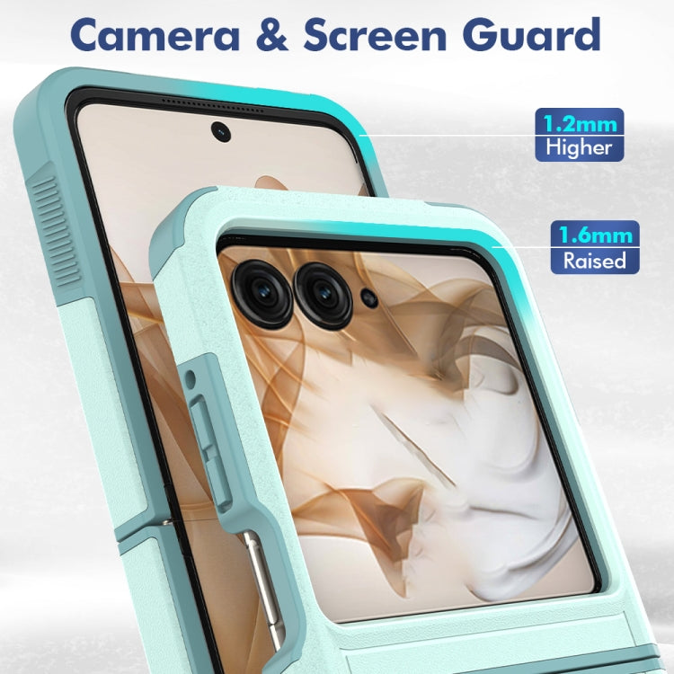 For Motorola Razr 50 2 in 1 PC + TPU Phone Case(Light Green) by buy2fix