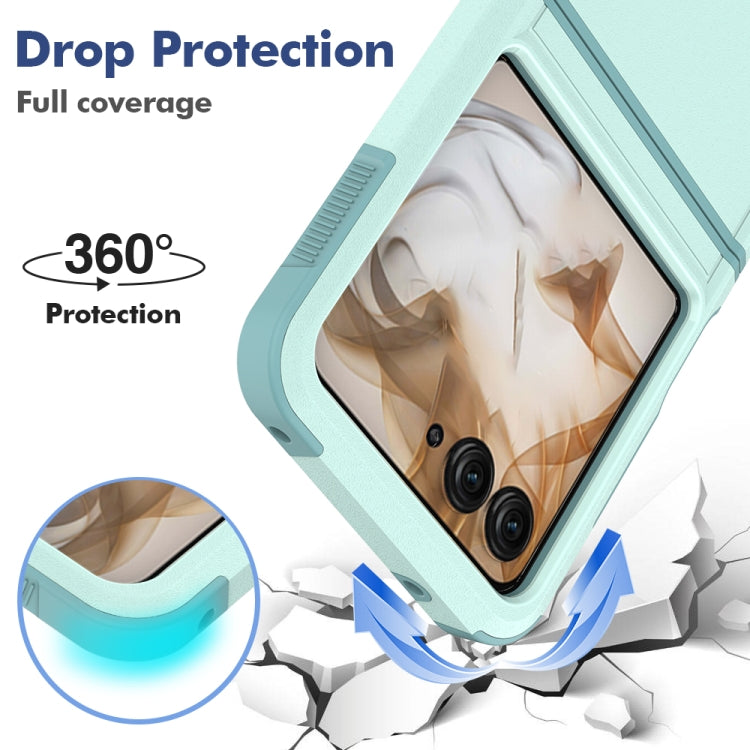 For Motorola Razr 50 2 in 1 PC + TPU Phone Case(Light Green) by buy2fix