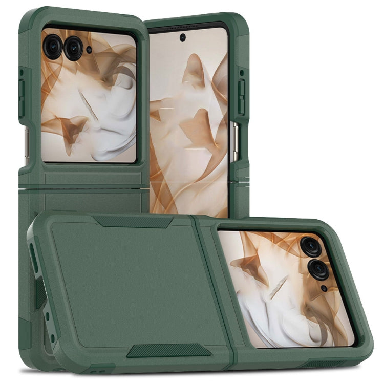 For Motorola Razr 50 2 in 1 PC + TPU Phone Case(Dark Green) by buy2fix