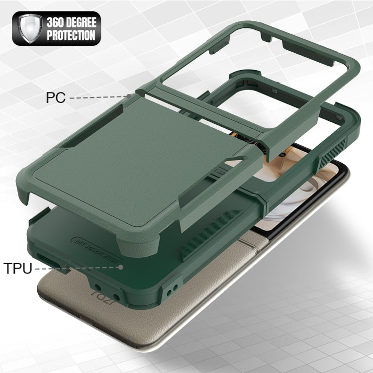 For Motorola Razr 50 2 in 1 PC + TPU Phone Case(Dark Green) by buy2fix