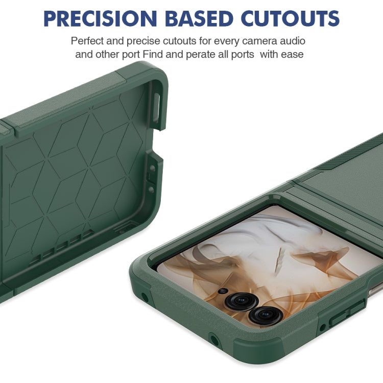 For Motorola Razr 50 2 in 1 PC + TPU Phone Case(Dark Green) by buy2fix