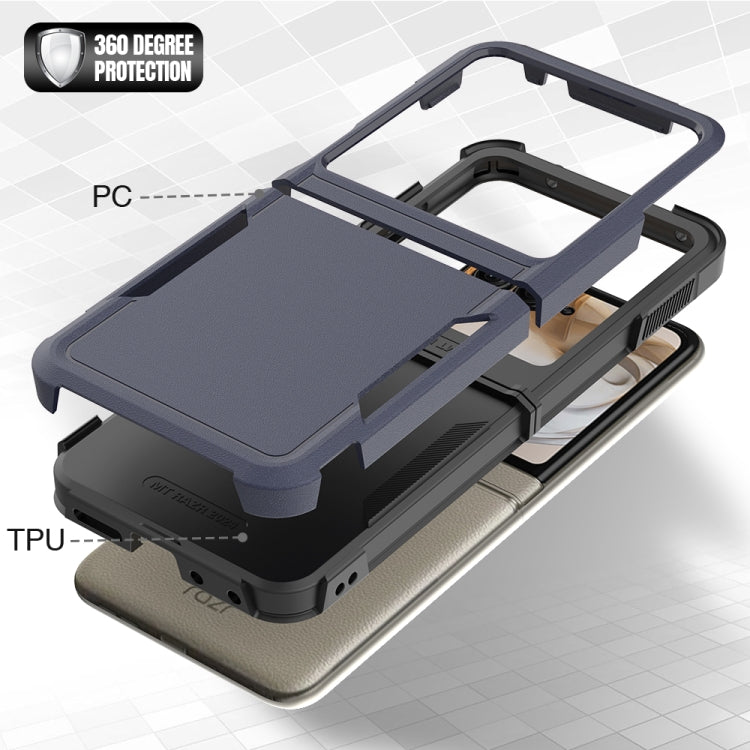 For Motorola Razr 50 2 in 1 PC + TPU Phone Case(Dark Blue) by buy2fix