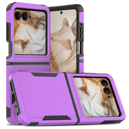 For Motorola Razr 50 2 in 1 PC + TPU Phone Case(Purple) by buy2fix