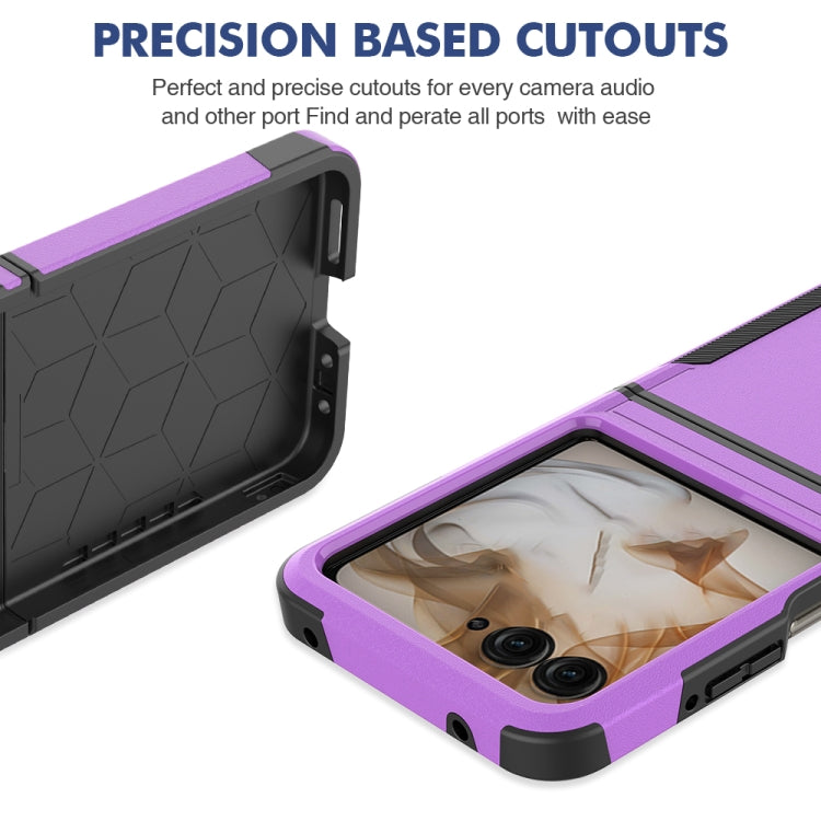 For Motorola Razr 50 2 in 1 PC + TPU Phone Case(Purple) by buy2fix