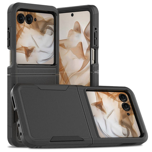 For Motorola Razr 50 2 in 1 PC + TPU Phone Case(Black) by buy2fix