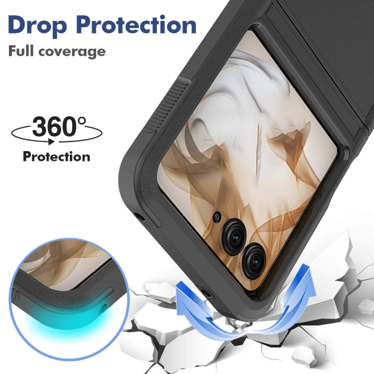 For Motorola Razr 50 2 in 1 PC + TPU Phone Case(Black) by buy2fix