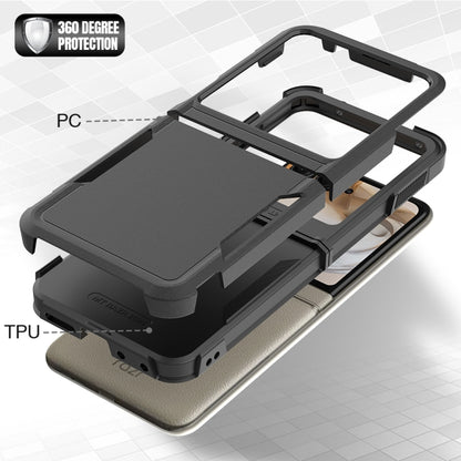 For Motorola Razr 50 2 in 1 PC + TPU Phone Case(Black) by buy2fix