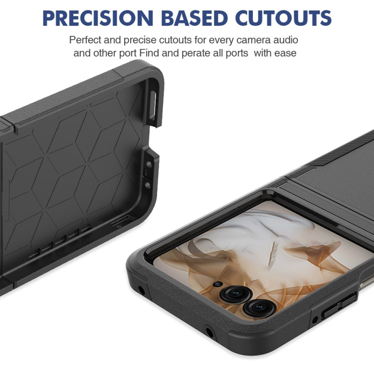 For Motorola Razr 50 2 in 1 PC + TPU Phone Case(Black) by buy2fix