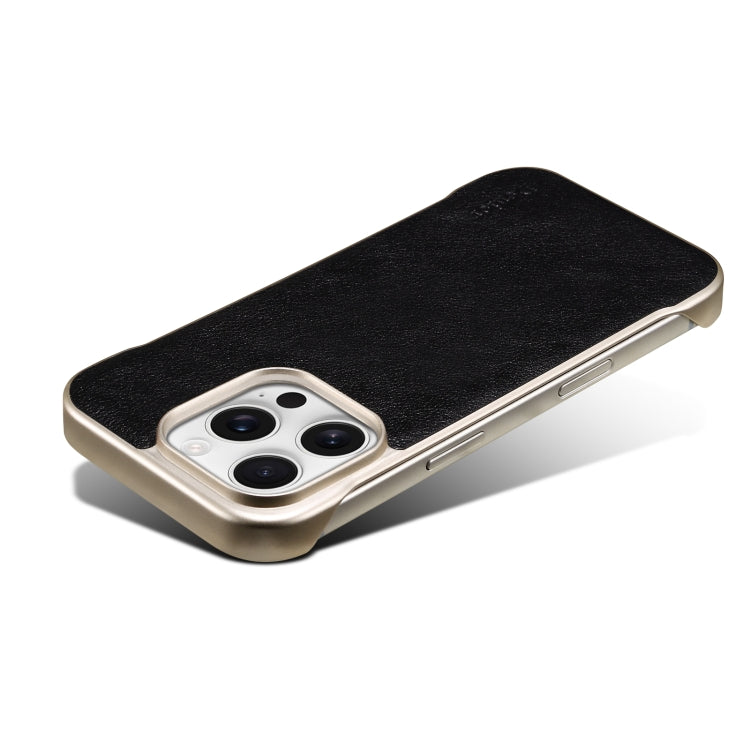 For iPhone 14 Pro Max Denior MagSafe Genuine Leather Calf Texture  Phone Case(Black) - iPhone 14 Pro Max Cases by Denior | Online Shopping UK | buy2fix