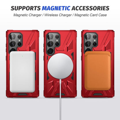 For Samsung Galaxy S25 Ultra 5G MagSafe Magnetic Shockproof Phone Case with Ring Holder(Red) by buy2fix