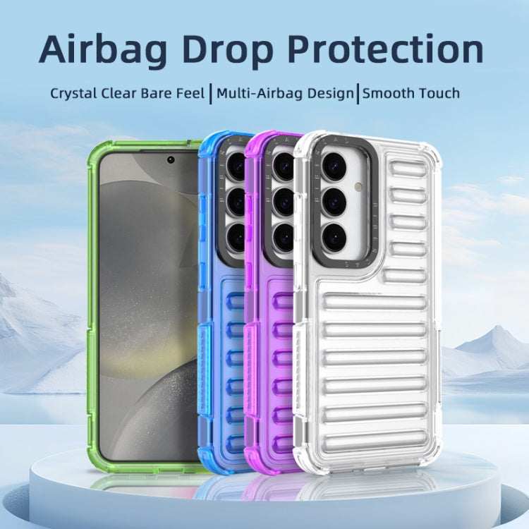 For Samsung Galaxy S25 5G High Transparency TPU Hybrid PC Airbag Phone Case(Transparent Black) by buy2fix