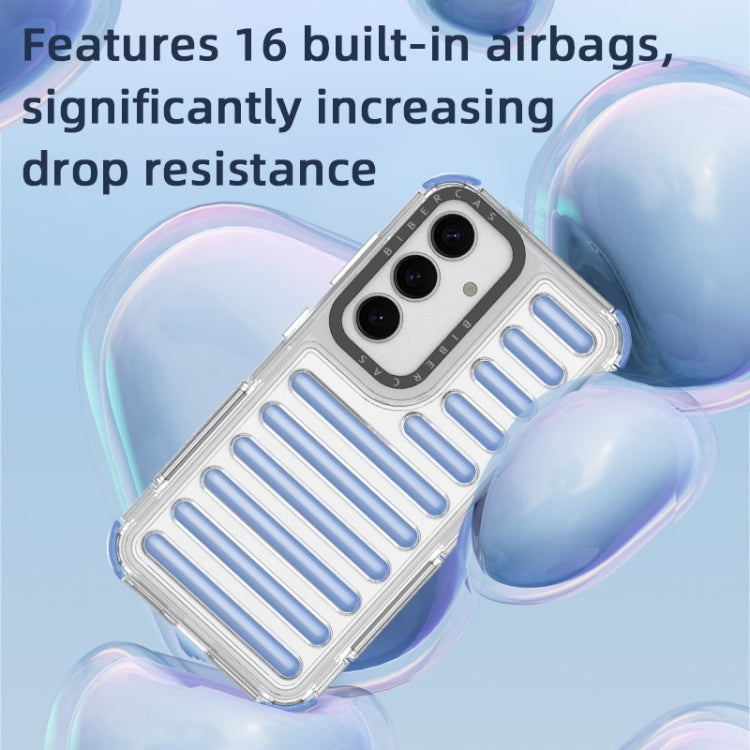 For Samsung Galaxy S25+ 5G High Transparency TPU Hybrid PC Airbag Phone Case(Transparent Blue) by buy2fix