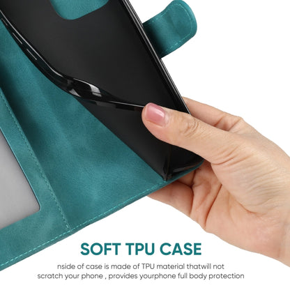 For Samsung Galaxy S25 Ultra 5G Skin Feel Geometric Lines Leather Phone Case(Green) by buy2fix