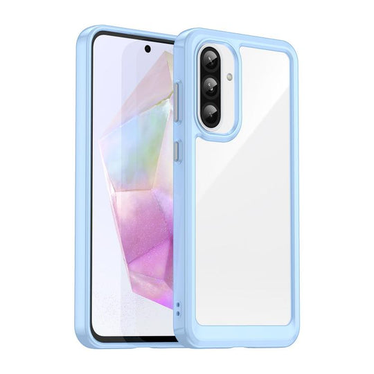 For Samsung Galaxy A37 5G Colorful Series Acrylic Hybrid TPU Phone Case(Blue)