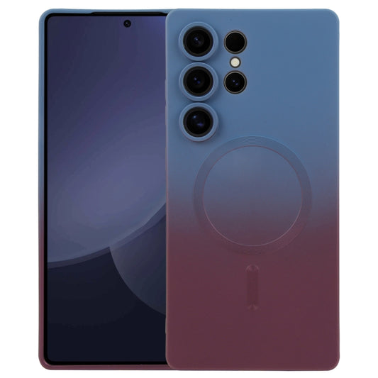 For Samsung Galaxy S25 Ultra 5G Liquid TPU Silicone Gradient MagSafe Phone Case(Blue Purple) by buy2fix