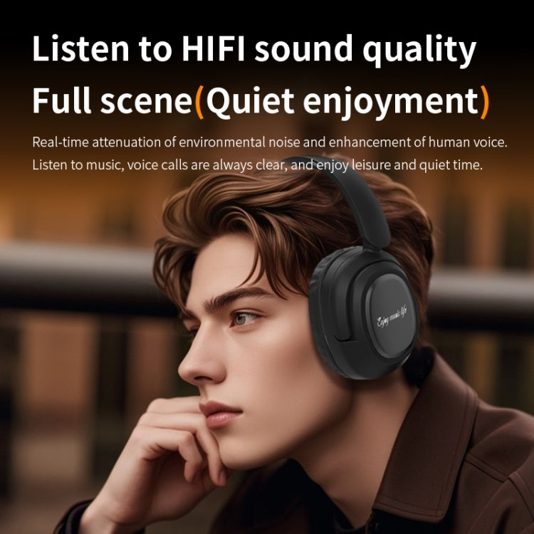 BH900 Stereo Head-mounted Noise Reduction Wireless Bluetooth Earphone(Black) - Headset & Headphone by buy2fix | Online Shopping UK | buy2fix