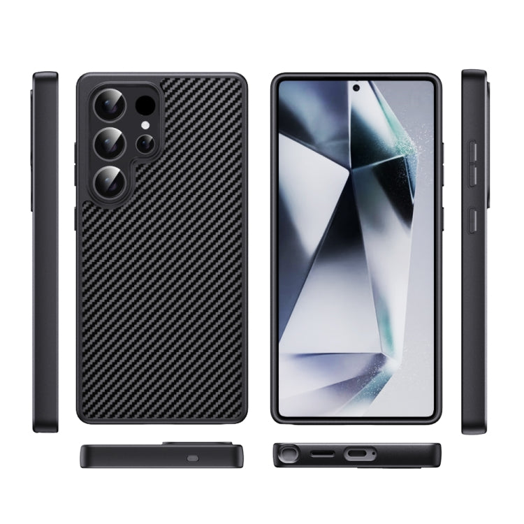 For Samsung Galaxy S25 5G Pita Series TPU + PC Texture Phone Case(Grey) by buy2fix