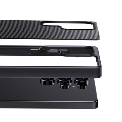 For Samsung Galaxy S25+ 5G Pita Series TPU + PC Texture Phone Case(Black) by buy2fix