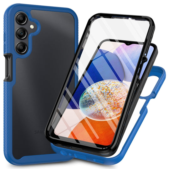 For Galaxy A18 / A17 / A26 / A16 Starry Sky Solid Color Series PC + TPU Phone Case with PET Film(Royal Blue)
