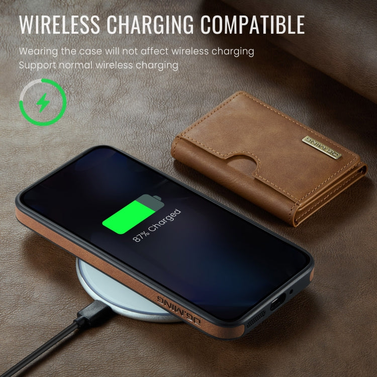 For Google Pixel 9 Pro XL DG.MING M6 Series RFID Tri-fold Card Bag Removable Leather Phone Case(Brown) - Google Cases by DG.MING | Online Shopping UK | buy2fix
