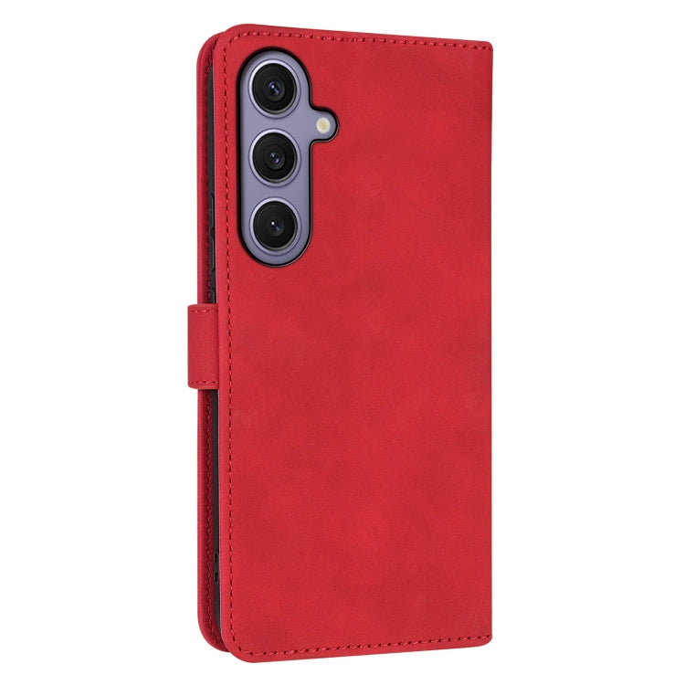 For Samsung Galaxy S25 5G AZNS Skin Feel Calf Texture Flip Leather Phone Case(Red) - Galaxy S25 5G Cases by AZNS | Online Shopping UK | buy2fix