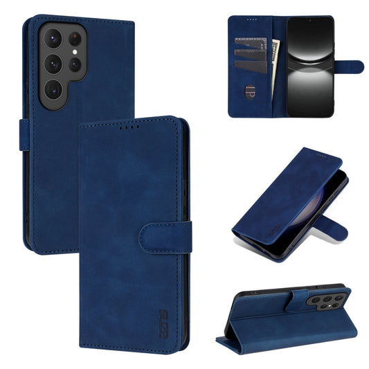 For Samsung Galaxy S25 Ultra 5G AZNS Skin Feel Calf Texture Flip Leather Phone Case(Blue) - Galaxy S25 Ultra 5G Cases by AZNS | Online Shopping UK | buy2fix