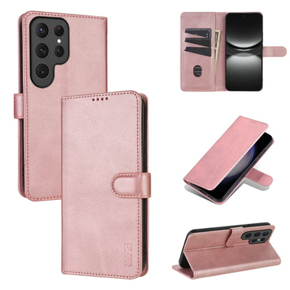 For Samsung Galaxy S25 Ultra 5G AZNS Skin Feel Calf Texture Flip Leather Phone Case(Rose Gold) - Galaxy S25 Ultra 5G Cases by AZNS | Online Shopping UK | buy2fix
