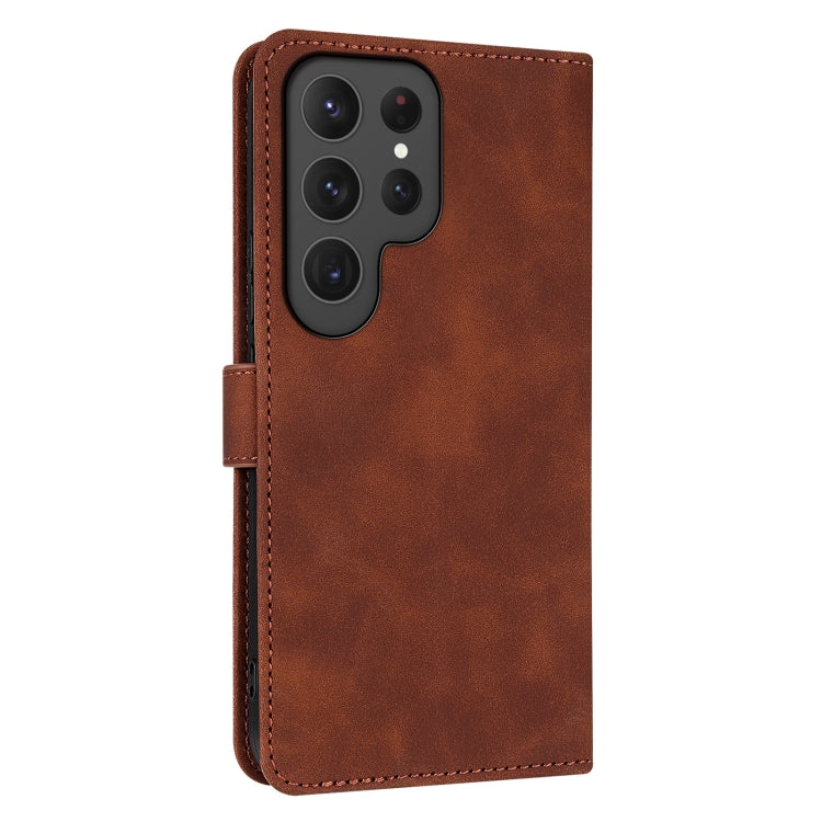 For Samsung Galaxy S25 Ultra 5G AZNS Skin Feel Calf Texture Flip Leather Phone Case(Brown) - Galaxy S25 Ultra 5G Cases by AZNS | Online Shopping UK | buy2fix
