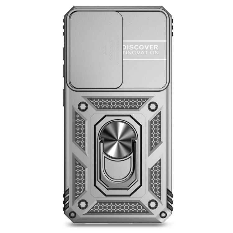 For Samsung Galaxy S25 5G Sliding Camshield Holder Phone Case(Silver) by buy2fix