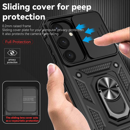 For Samsung Galaxy S25+ 5G Sliding Camshield Holder Phone Case(Black) by buy2fix