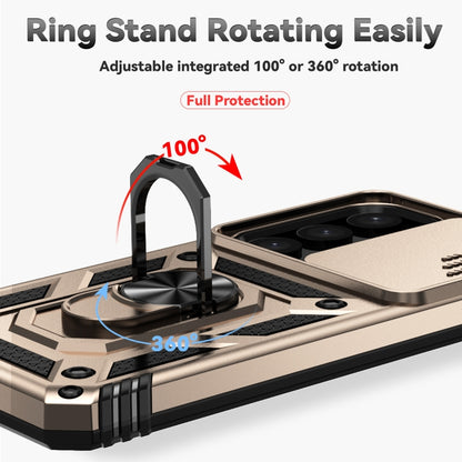 For Samsung Galaxy S25+ 5G Sliding Camshield Holder Phone Case(Gold) by buy2fix