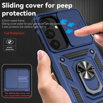 For Samsung Galaxy S25+ 5G Sliding Camshield Holder Phone Case(Blue) by buy2fix