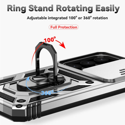 For Samsung Galaxy S25+ 5G Sliding Camshield Holder Phone Case(Silver) by buy2fix