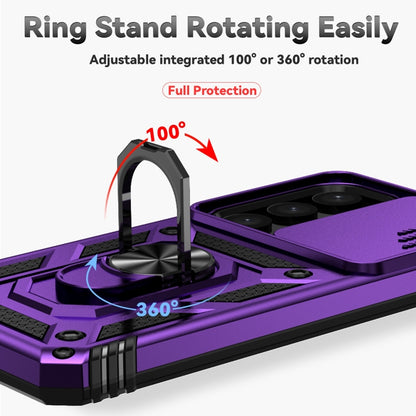 For Samsung Galaxy S25+ 5G Sliding Camshield Holder Phone Case(Purple) by buy2fix